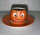 German Halloween Jack O'lantern Pumpkin Porcelain Mini Tea Cup & Saucer Rare Old