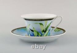 Gianni Versace for Rosenthal. Six Jungle tea cups with saucer in porcelain
