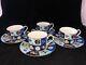 Gucci Porcelain Set Of 4 Tea Cups & Saucers In Guccissimo Pattern Richard Ginori