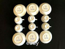 HEREND PORCELAIN GOLD PLATTED MOCHA CUP AND SAUCER (6pcs.) 711/HDE