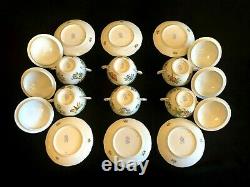 HEREND PORCELAIN HANDPAINTED QUEEN VICTORIA SOUP CUPS AND SAUCERS 744/VBO6pcs