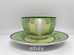 HERMES Africa Cup & Saucer Porcelain Tableware Set Blue White