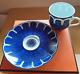 Hermes Bleus D'ailleurs Porcelain Cup & Saucer Porcelain Tableware With Box