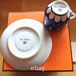 HERMES Bleus D'Ailleurs Porcelain Cup & Saucer Porcelain Tableware with Box