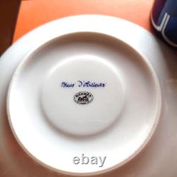 HERMES Bleus D'Ailleurs Porcelain Cup & Saucer Porcelain Tableware with Box