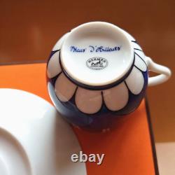 HERMES Bleus D'Ailleurs Porcelain Cup & Saucer Porcelain Tableware with Box