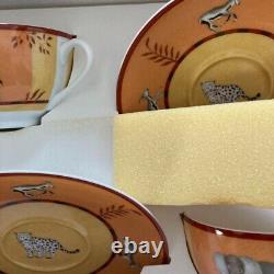 HERMES Coffee Cup & Saucer Africa Porcelain Brown Tableware Holiday Gift Rare JP