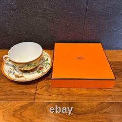 HERMES Cup & Saucer La siesta Vintage Porcelain Tea Ware in Original Box