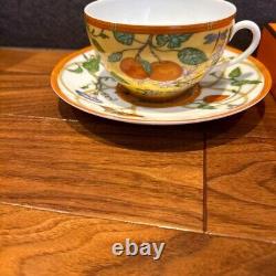 HERMES Cup & Saucer La siesta Vintage Porcelain Tea Ware in Original Box