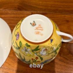 HERMES Cup & Saucer La siesta Vintage Porcelain Tea Ware in Original Box