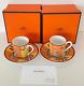 Hermes Demitasse Cup & Saucer Porcelain Tableware Africa Orange Pair Set Unused
