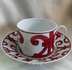 HERMES France Balcon du Guadalquivir Cup & Saucer red and white
