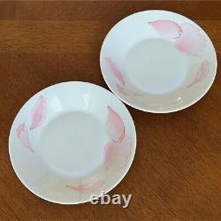 HERMES Les Pivoines Porcelain Soup Cup Saucer Coffee Mug Tableware 2 Sets no box