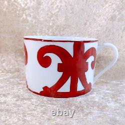 HERMES PARIS Large Morning Soup Cup & Saucer Porcelain GUADALQUIVIR withBox