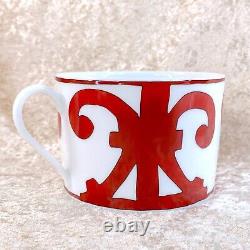 HERMES PARIS Large Morning Soup Cup & Saucer Porcelain GUADALQUIVIR withBox