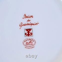 HERMES PARIS Large Morning Soup Cup & Saucer Porcelain GUADALQUIVIR withBox