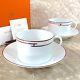 Hermes Paris Rythme Rhythm Large Morning Soup Cup & Saucer Red 2 Sets Withcase