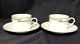 Hermes Paris Tea Cup & Saucer Porcelain Rythme Rhythm Green X 2 Sets