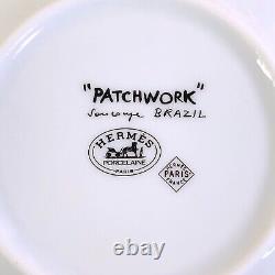 HERMES Paris Demitasse Cup & Saucer Porcelain Patchwork 2 Sets
