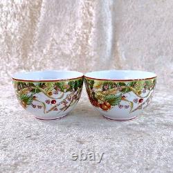 HERMES Paris Tea Cup & Saucer Porcelain Pythagore Pythagoras 2 Sets