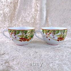 HERMES Paris Tea Cup & Saucer Porcelain Pythagore Pythagoras 2 Sets