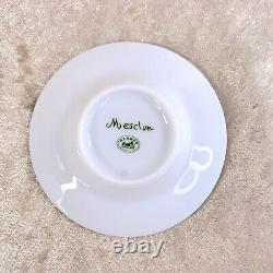 HERMES Paris Tea Cup & Saucer Porcelain with Top Lid Cover MESCLUN Tableware