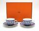 Hermes Porcelain Cup Saucer Bleus D'ailleurs 2 Set Tableware Ornament New 200ml