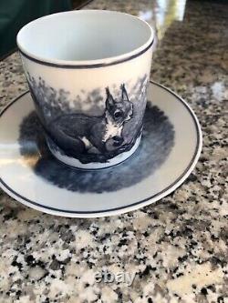 HERMES Porcelain Cup & Saucer Set Tableware Ornament Squirrel Auth Rare