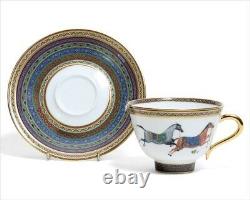 HERMES Porcelain Tea Cup Saucer 2 set Cheval d'Orient Horse Tableware F/S JP