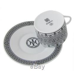 HERMES Porcelain Tea Cup Saucer H DECO Tableware set Ornament Interior New 160ml