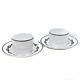 Hermes Porcelain Tea Cup Saucer Tableware Chaine D'ancre Platinum Auth Pottery