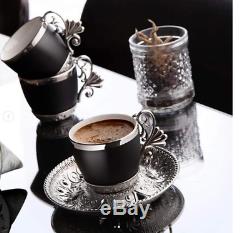 Handmade Turkish ottoman GREEK porcelain and copper Coffee set