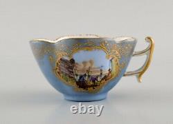 Helene Wolfson for Dresden. Antique coffee cup with saucer in porcelain