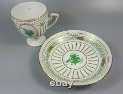 Herend Chinese Bouquet Green (apponyi) 4467 Cup And Saucer