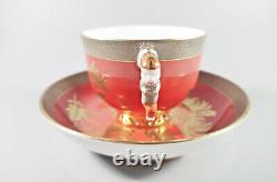 Herend, Chrysanteme D'or Coffee Cup & Saucer, Handpainted Porcelain! (k005)