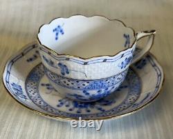 Herend Hungary Waldstein Blue Cup and Saucer