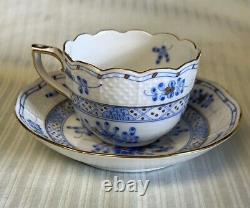 Herend Hungary Waldstein Blue Cup and Saucer