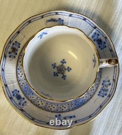 Herend Hungary Waldstein Blue Cup and Saucer