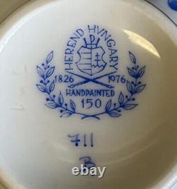 Herend Hungary Waldstein Blue Cup and Saucer