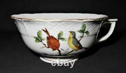 Herend Porcelain ROTHSCHILD BIRD 734 Footed Cup & Saucer Set (D)