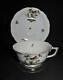 Herend Porcelain Rothschild Bird 734 Footed Cup & Saucer Set (f)
