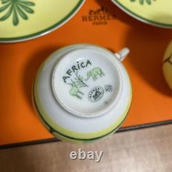 Hermes Africa Demitasse Cup & Saucer Set, Porcelain, Unused