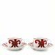 Hermes Balcon Du Guadalquivir 4-piece Teacup & Saucer Set Printed Porcelain