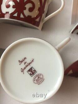 Hermes Balcon du Guadalquivir Tea Cup & Saucer Set Of 2