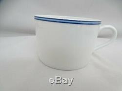Hermes Chaine D'ancre Cup and Saucer 2 set with Box Blue Dinnerware coffee R178