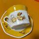 Hermes Cup & Saucer France Porcelain Chasse Yellow Labrador 6.7in With Box