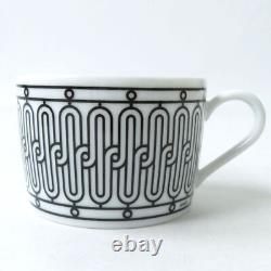 Hermes Cup Saucer H Deco Porcelain Tableware Sets White Black 5.5×7.5cm