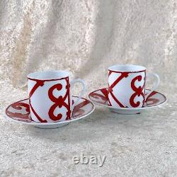 Hermes Demitasse Cup & Saucer Balcon du Guadalquivir 2 Sets Porcelain Tableware