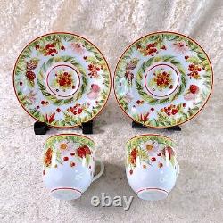 Hermes Demitasse Cup & Saucer Porcelain Tableware Pythagore Pythagoras 2 Sets