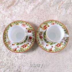 Hermes Demitasse Cup & Saucer Porcelain Tableware Pythagore Pythagoras 2 Sets